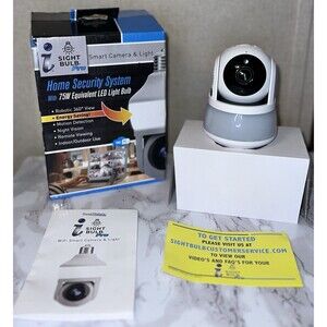 SIGHT BULB Pro Security Camera with Equivalent LED Light Two Way Talk 80 Watt